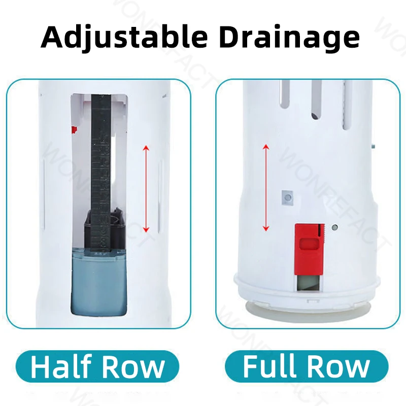 Universal Toilet Tank Replacement Kit Toilet Buttons Dual Flush Valve Water Inlet Valve Accessories Adjustable Float