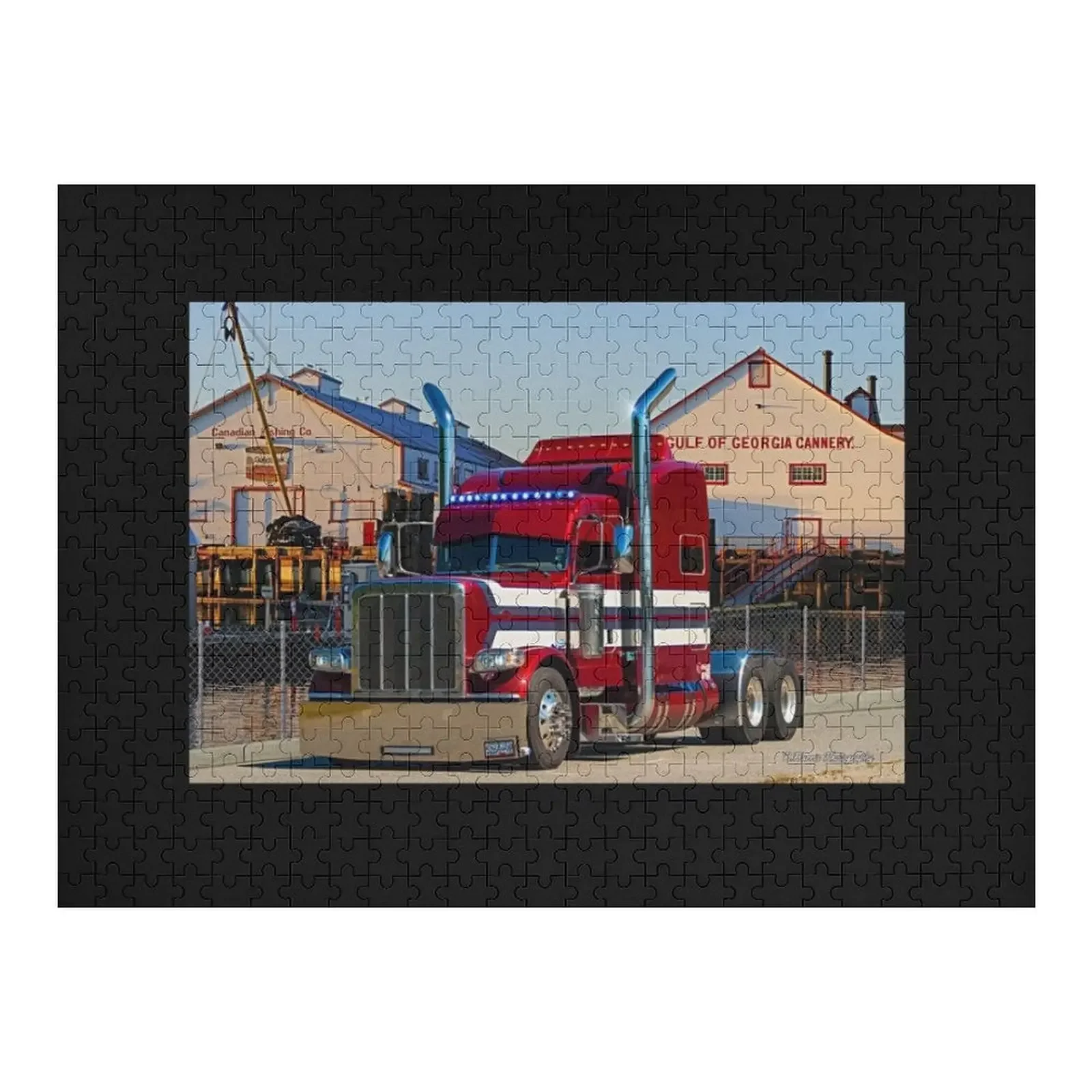 Peterbilt with blue lights Jigsaw Puzzle Children Wooden Animal Puzzle