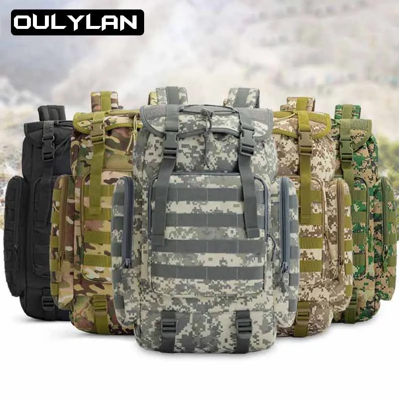 

Military Tactical Backpack Men Outdoor Waterproof Army Molle Trekking Hunting Camping Rucksack Bag Mochila Mountaineering 40L