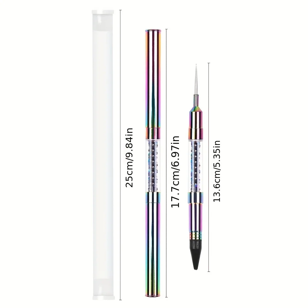 Dual-ended Nail Dotting Pen Crystal Beads Handle Rhinestone Studs Picker Wax Pencil 1 PCS Manicure Nail Art Tool nail art pen nail art picking tools rhinestone picker pen nail art tools rhinestone picking tool