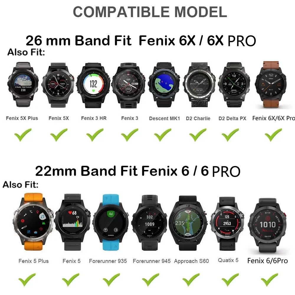Garmin Fenix 6X 6 6S Pro 7X 7 Easyfit  Fenix 5 5X 5s Plus Ʈ ġ  22 20MM Ǹ ð  Ʈ