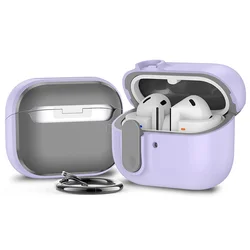 Enhanced Shockproof Protective Cover with Secure Lock - Galaxy Buds 3Pro (Purple)