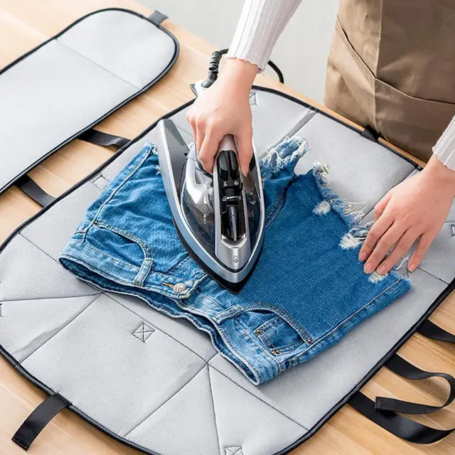 Portable Folding Ironing Pad Heat Resistant Travel Ironing Mat 2 In 1  Electric-ironing Board And Storage Bag Countertop Iron Pad - Ironing Boards  - AliExpress