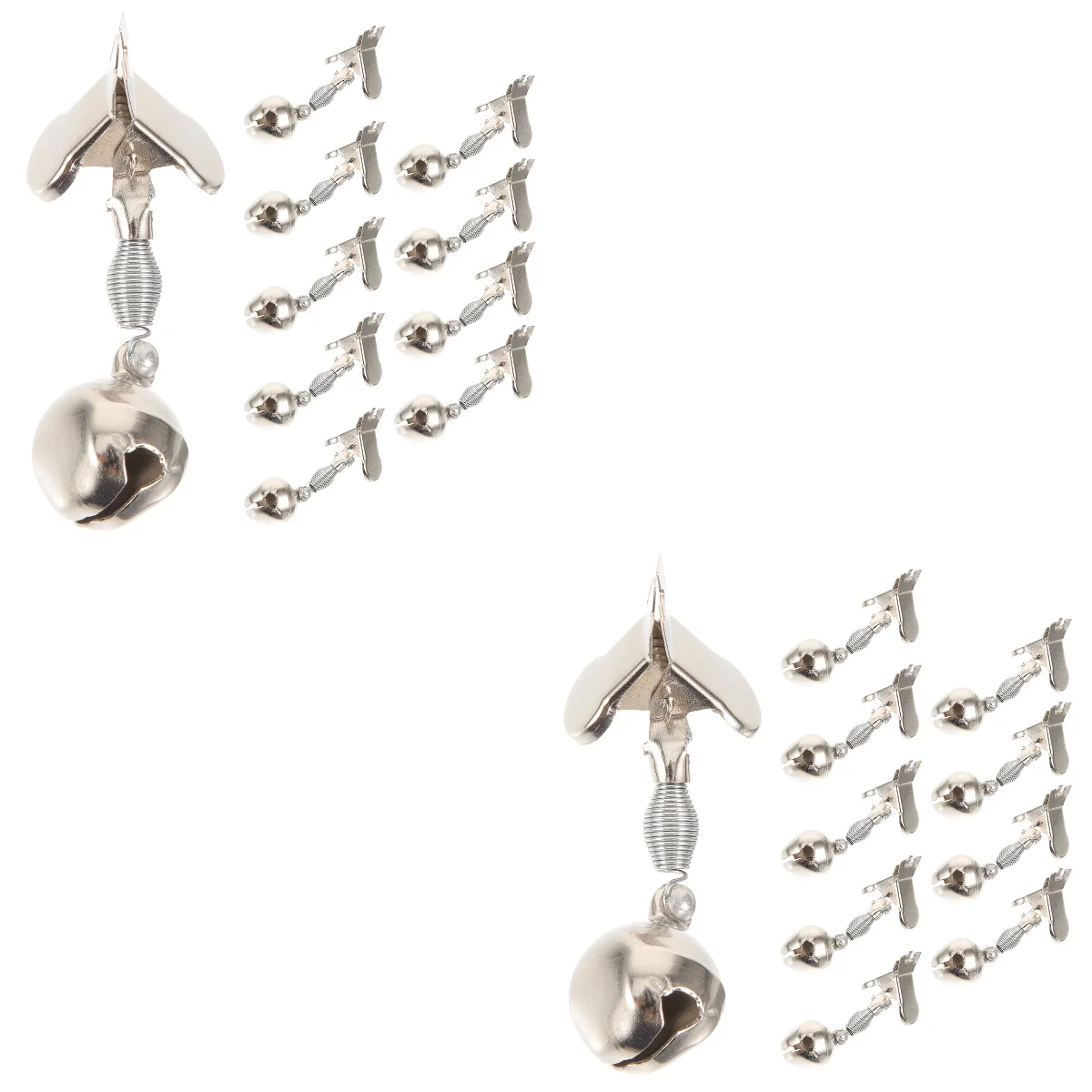 

2 Pack Metal Bell Fishing Supplies Outdoor Rod Alarms Clips Night Bells Portable The Sea Warning