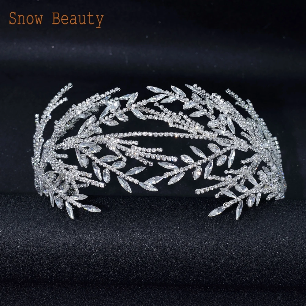 DZ058 Rhinestone Wedding Hair Band Silver Gold Headpiece for Brides Princess Headwear Bridal  Headband Party Prom Head Jewelry