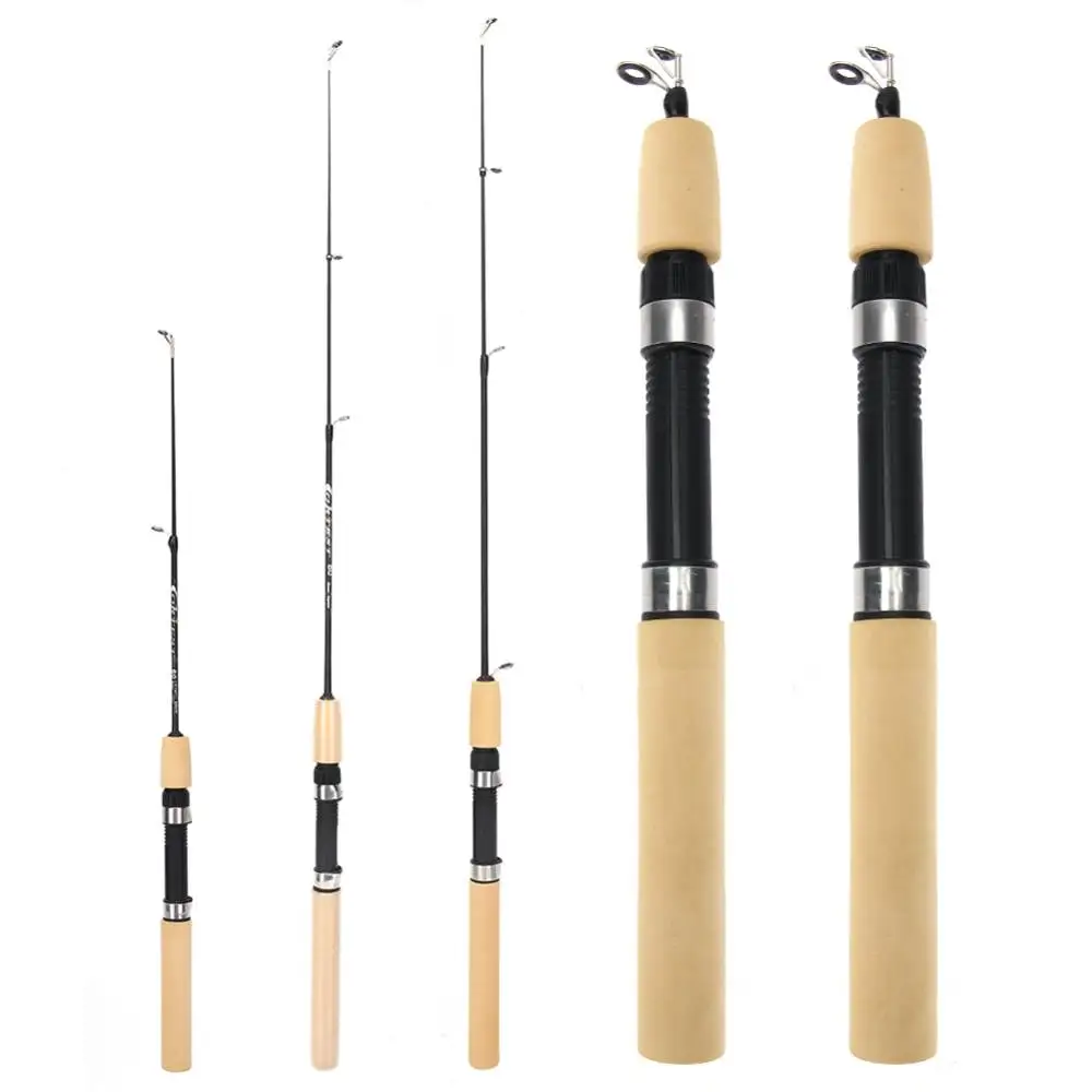 60/80/100cm Ice Fishing Pole Portable Shrimp Ice Fishing Rod Light Weight  River Comfortable Grip Tackle Pesca Fishing Equipment