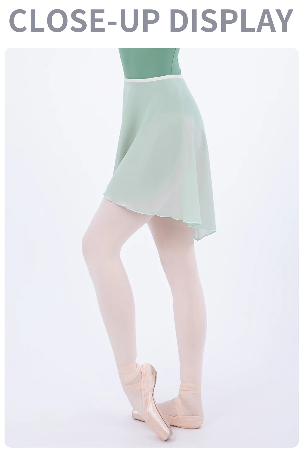 Ballerina-Ballettkleid, Tanzkleid, Damen-Trikot, Netzrock, Spitze, seitlicher Schlag, sexy, mehrschichtiger Übungsrock 8180 – Detail 8