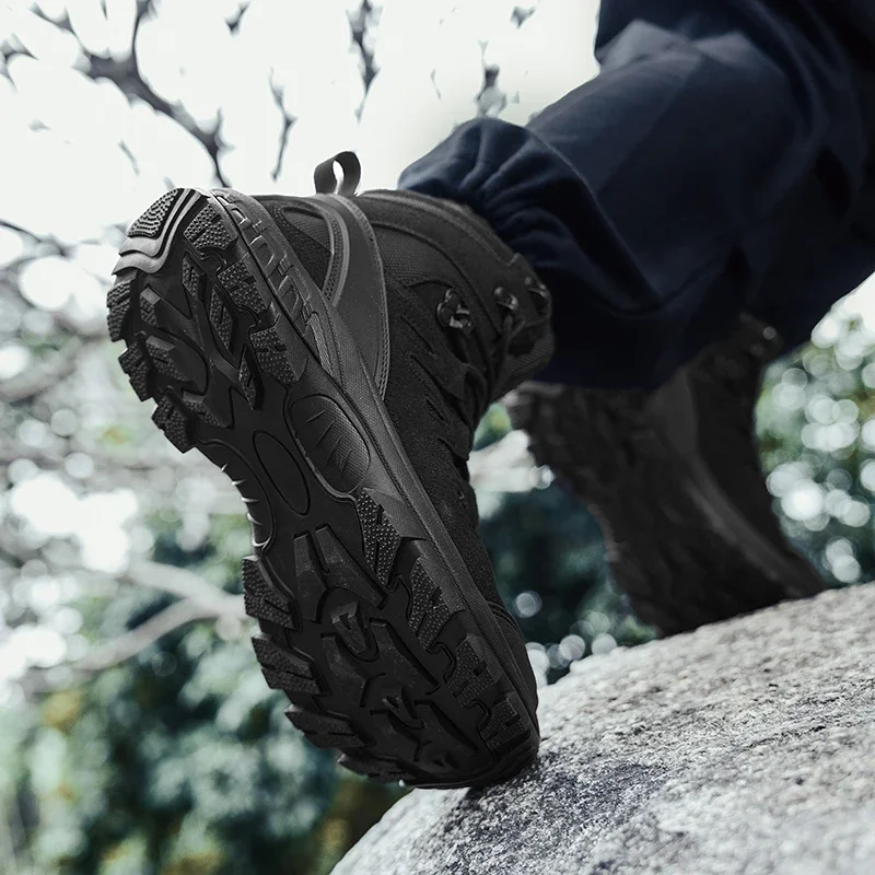 Men Tactical Boots Waterproof Work Military Safety Hiking Casual Ankle Outdoor Forest fire fighting Desert Climbing Hunting