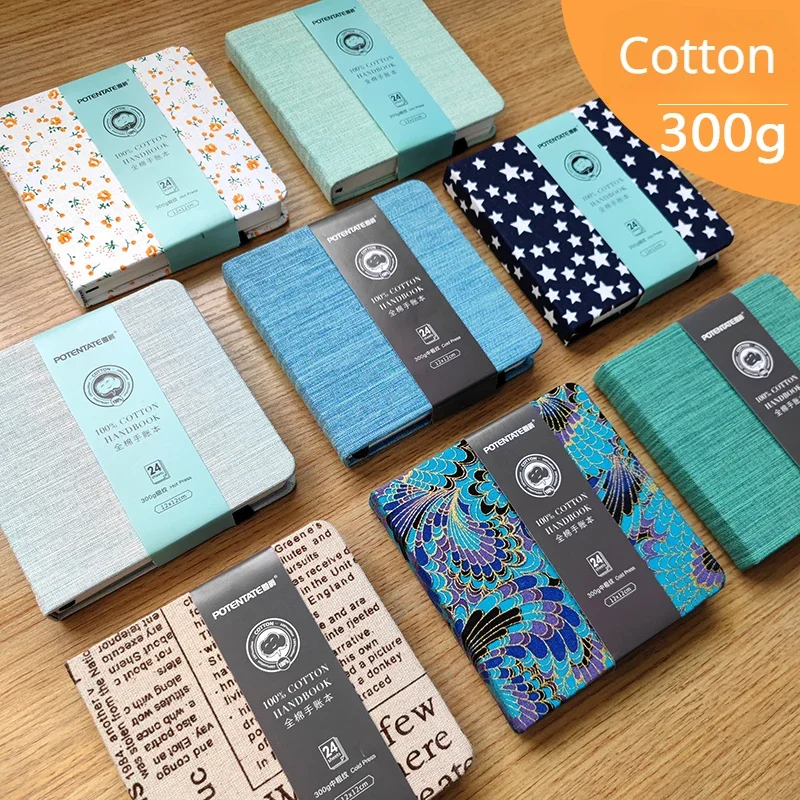 Watercolor Paper Cotton Watercolor Book/paper 300g Organza Fabric Folding Handbook Portable for Sketching Color Pencil Markers For Art Students