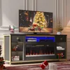 Fireplace TV Stand, 70 Inch TV Stand with 36 Inch Big Fireplace for TVs Up to 80", with Faux Marble Top, LED Media Console 2