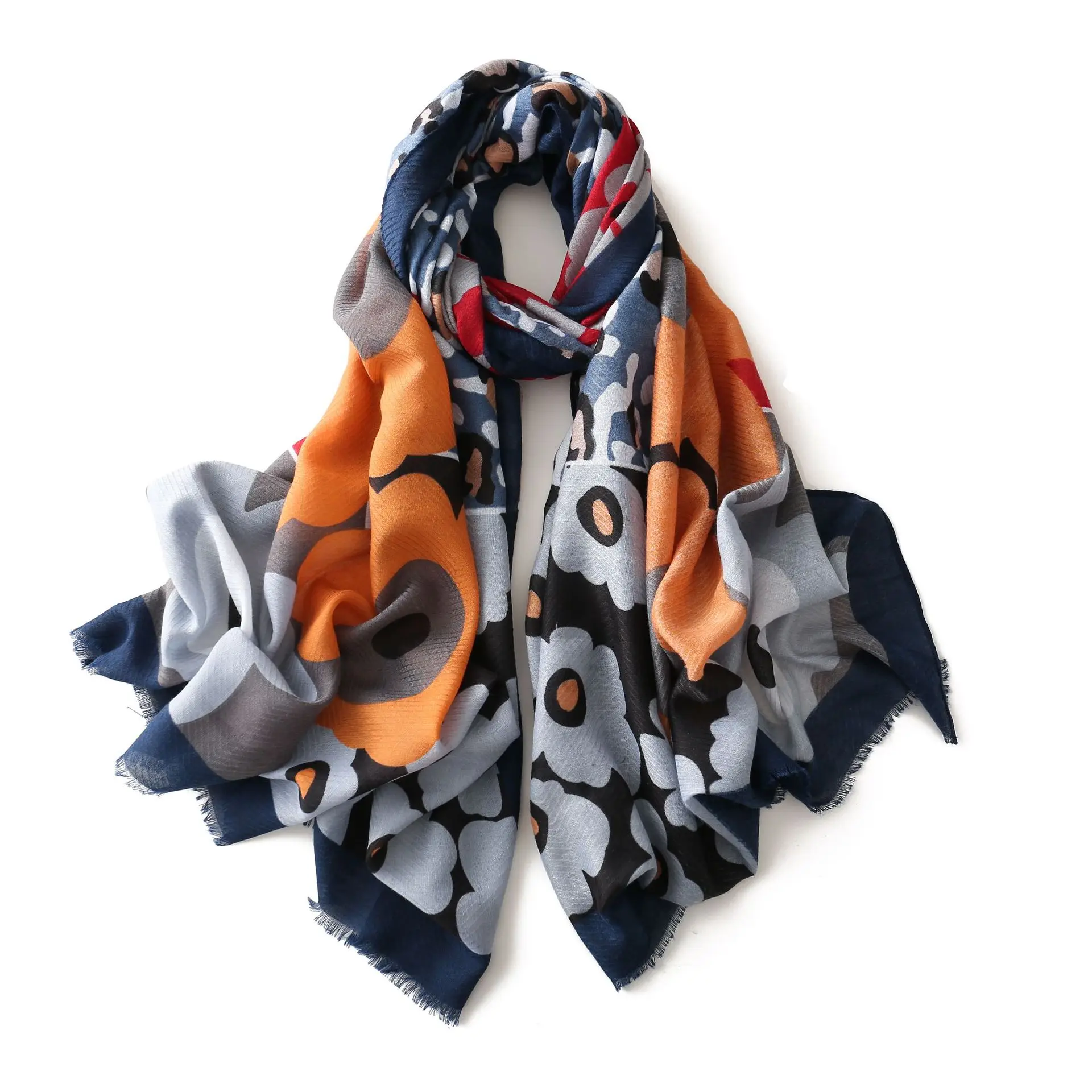 

2022 Newest Women Floral Leopard Pattern Scarf Cotton Scarf Shawls10pcs/lot