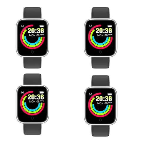 Y68 Smart Watch Men Women Fitness Tracker Sports Smartwatch D20 Heart Rate Monitor Bluetooth Wristwatch for IOS Android