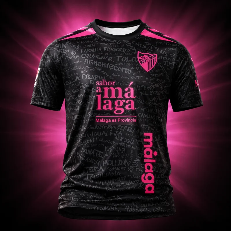 26-27 Neu eingetroffen: Fußballtrikot im Malaga-Stil, schnelltrocknend, kurzärmelig, Fußballuniform für Herren und Jungen, für Spiel, Training, Stadion und Fans.