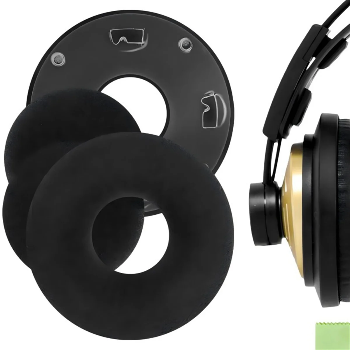 훌륭한 AKG K121 K121S K141 MK II K142 HD 헤드폰 교체용 이어 쿠션 이어 컵용 이어 패드