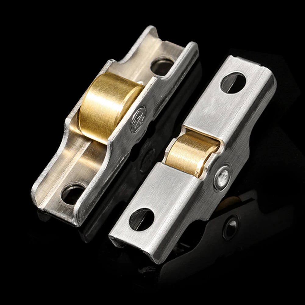 4Pcs Stainless Steel Shutter Pulley Roller Sliding Door Roller Runner Wheel Track Pulley Furniture Door Hardware Mute Wheel