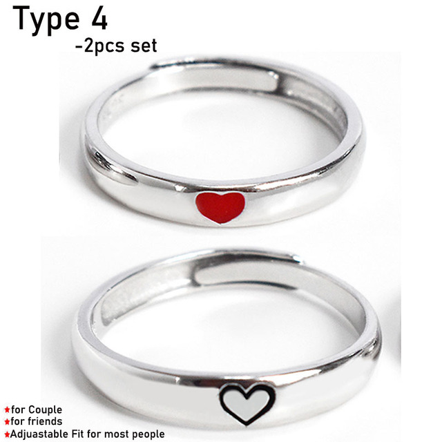 Moon Couple Rings Open Adjustable Ring Eachother Lover Couple Rings Wedding Jewlery Ring Friends Gift Fit for Most Women Men