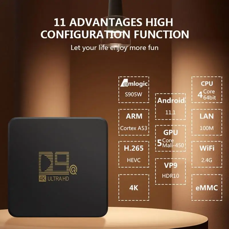 

Мини приставка Беспроводная медиаплеер 4K Smart TV приставка Android устройство 1 ГБ ОЗУ 8 Гб ПЗУ с Wi-Fi ТВ приставка Поддержка Google Play Store