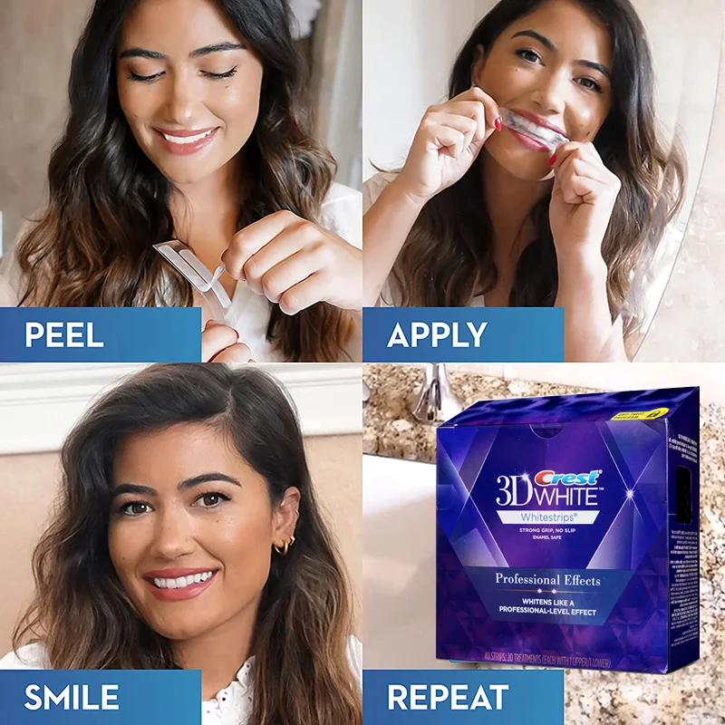 Crest 3D Whitestrops Luxe Professionl Effects Oral Hygiene Care Tooth Whiter Tool Teeth Whitening Strips 5/7/10/14/20 Treatment