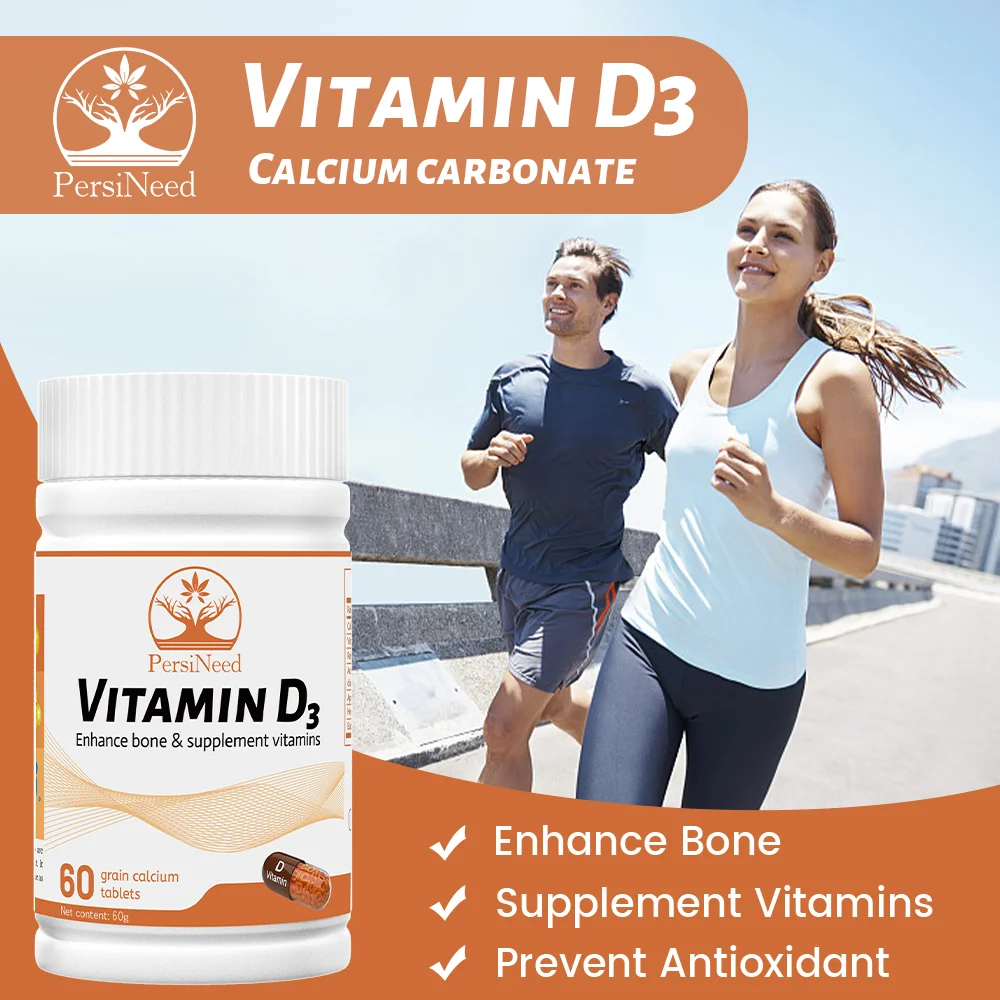 

PersiNeed Vitamin D3 1000 IU Dietary Supplement Bone Teeth Immune Health Support 60 Softgels 60 Day Supply