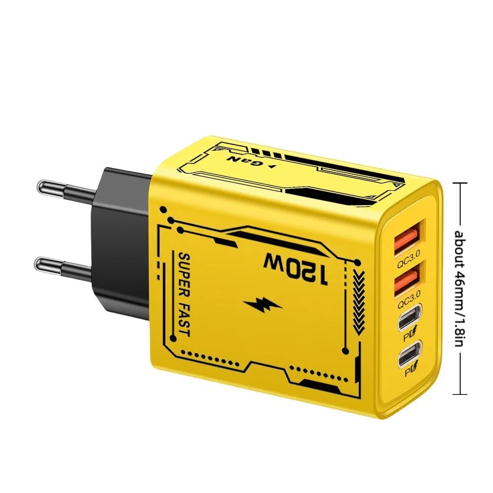 Hot 120W GaN Charger Ultra Fast Charging Type-C Phone Charger USB-C QC 3.0 Laptops Charger Mobile Device Accessories