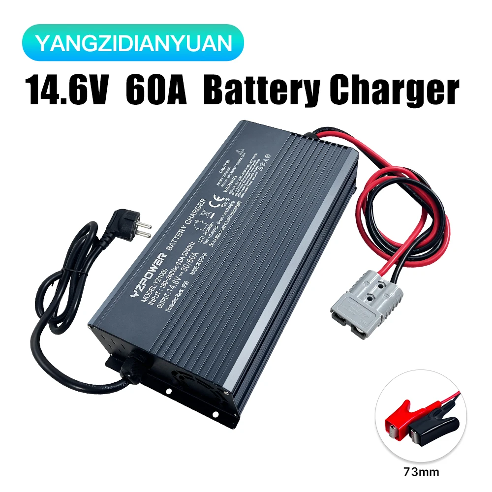14.6V 4S 10A 20A 40A 60A Lithium Iron Battery Charger For 12V Lifepo4 Battery Pack Power Tools Universal Power Adapter