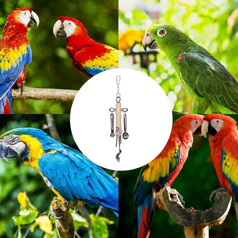 Parrot Toys Interactive Bird Cage Toy Interactive Chew Toys For African Grey Conure Caique Hangable Cockatiel Educational Puzzle - Image 5
