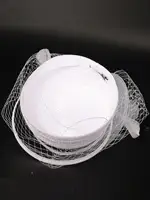 Wedding Bridal Hats Fascinators For Woman Lady With Feather Veil Cocktail Tea Party Dress Elegant Kentucky Derby Cap Church Hat - Image 5