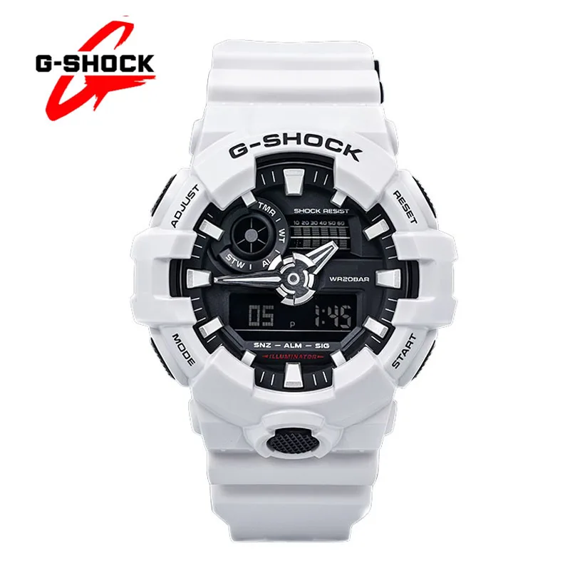 G-SHOCK Watches for Men Casual Fashion Multifunctional Outdoor Sport Shockproof LED Display Resin Strap Quartz Men Watch GA700