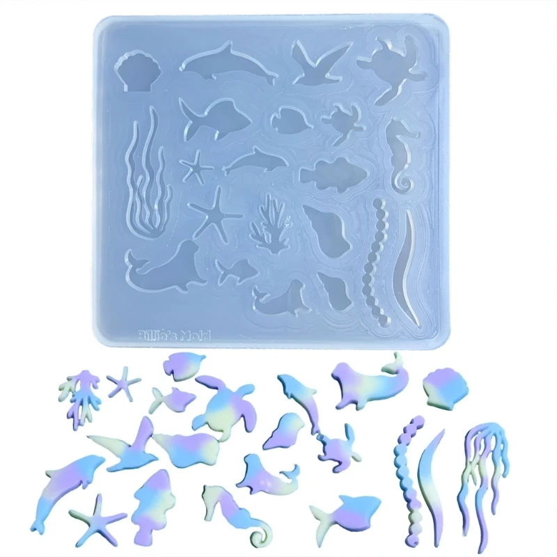 Shaking Cup Parts Moulds Ocean Themed Silicone DIY Crafts Molds Jewelry Making Tools Silicone Mold for Jewelry Making Dropship silicone mold christmas theme silicone diy crafts moulds perfect for diy crafts dropship