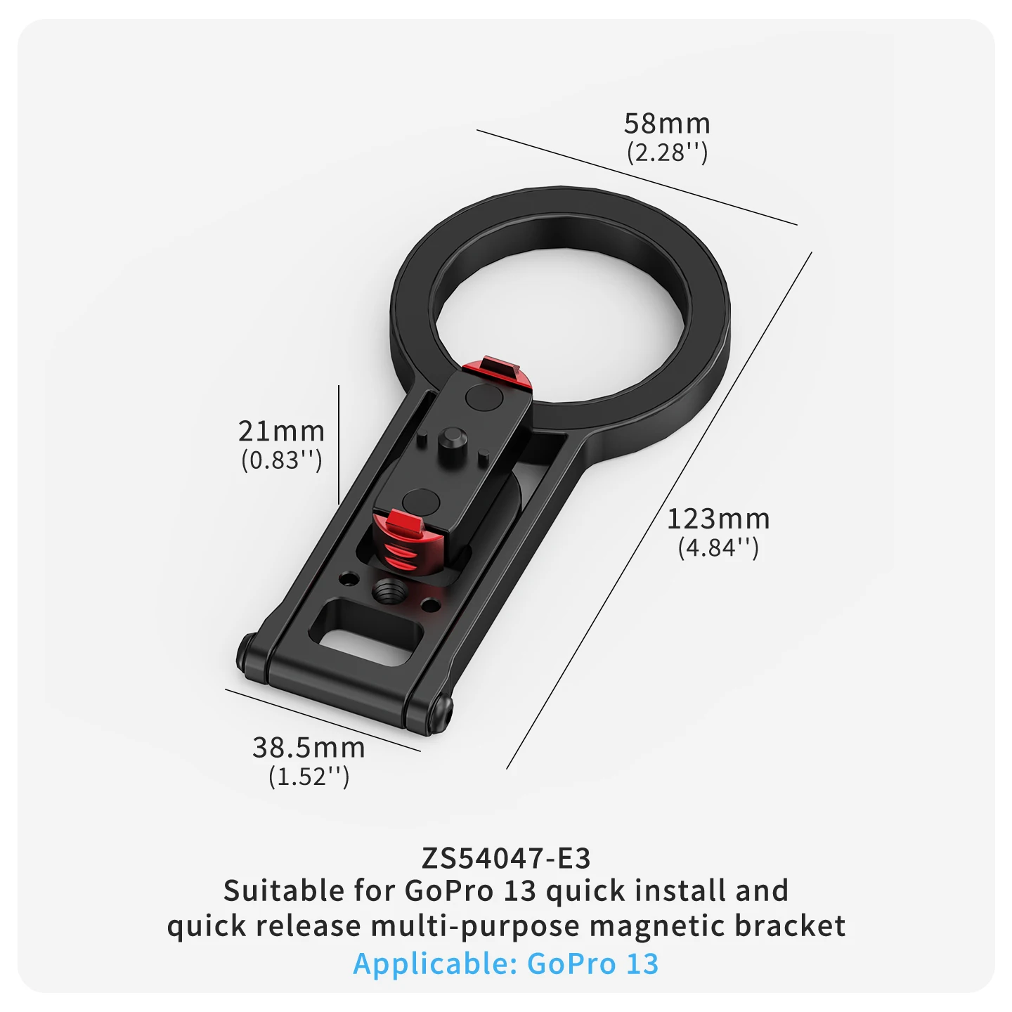 Doppelseitige Magnetische Halterung 1/4 Stativadapter für GoPro DJI Action Insta360 Go X5 Kamera für iPhone Huawei Schnellwechsel-Halterung – Detail 18