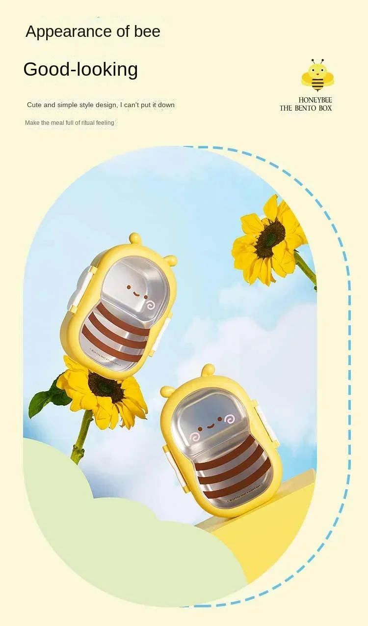Description Picture 4 of itemOuting Tableware Portable Stainless Steel Lunch Box Baby Child Student Outdoor Camping Picnic Food Container Bento Box