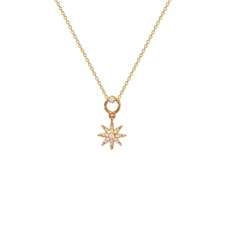 

Tiny Starfish Circle Hexagram Star Zircon Chain Pendant Necklace Nimble Mother's Day Woman Wedding Family Friend Jewelry