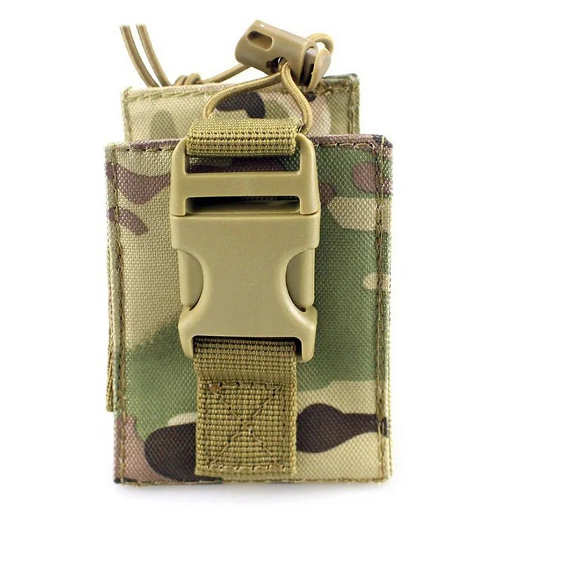 Tactical Walkie Talkie Holder Bag Molle Radio Pouch Nylon Waist Pack Pocket Pendant Pouch Hunting Accessories walkie talkie bag