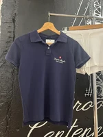 Flag Embroidery Letter Polo T-shirt Women Summer New Buttons Slim Short Sleeve Tee Shirts American Vintage Preppy Style Top Tees - Image 3