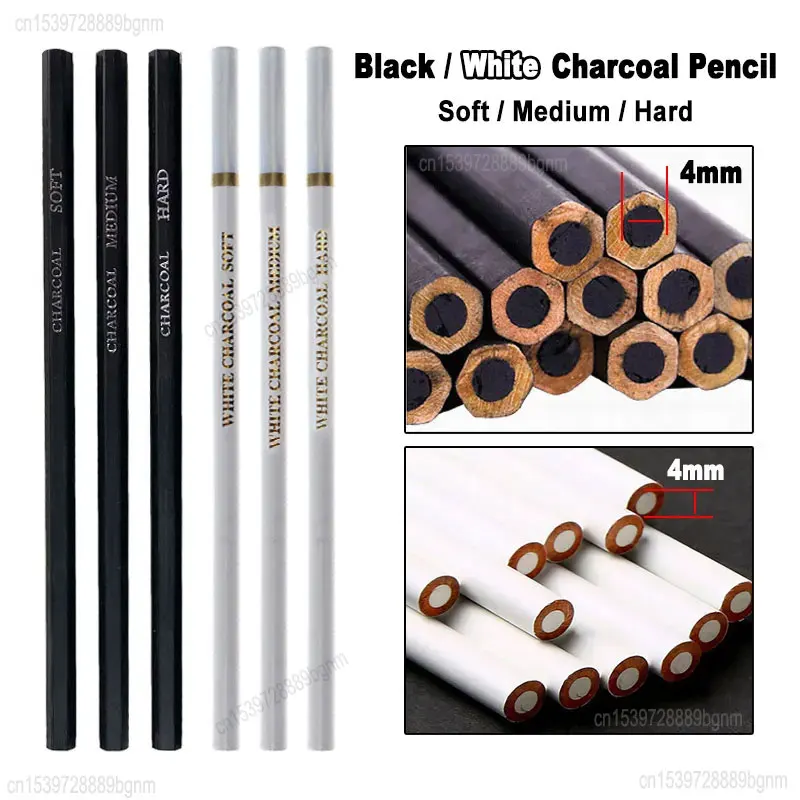 Marco Charcoal Sketching Pencils Art Pencils Graphite Alot Soft-medium-hard  Charcoal Pen High-gloss White Brown Art Supplies - Sketch Charcoal Pencils  - AliExpress