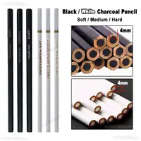 3Pcs 6Pcs Set Black White Sketch Charcoal Pencil Soft Medium Hard 4mm Lead Core Art Drawing Shadow Highlight Details Processing 1