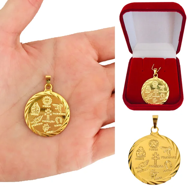 Talismã Dourado dos Simbolos Sagrados