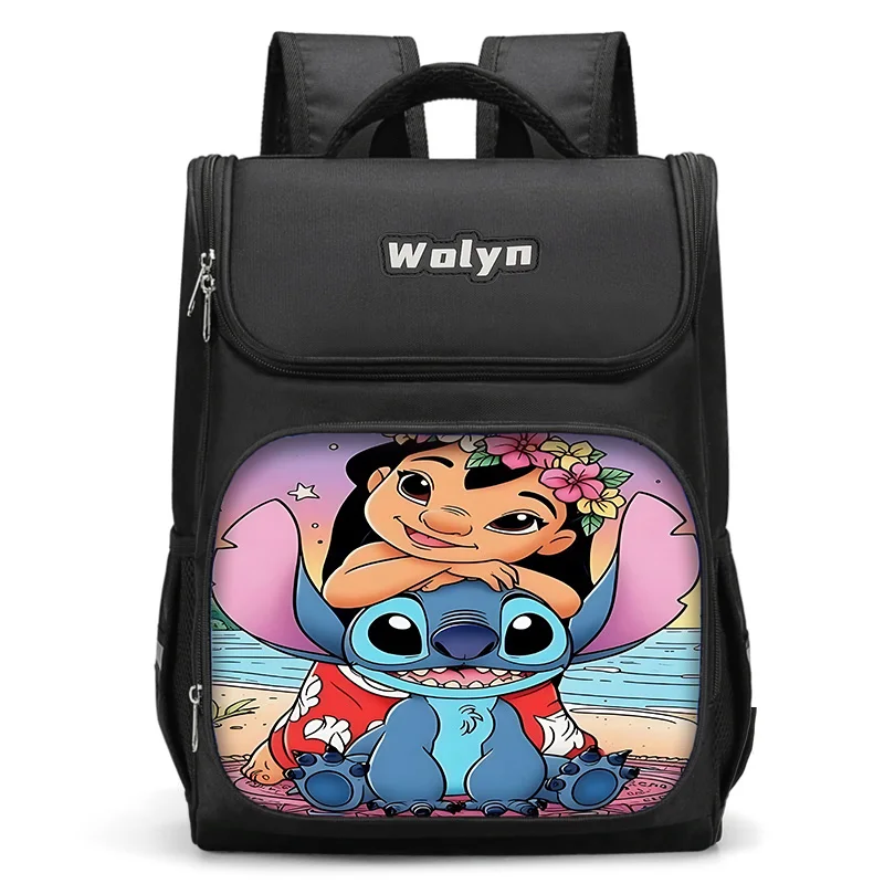 thumbnail image 1 of Mochila grande con dibujos animados de Disney Stitch para niños y niñas, mochila escolar para hombres y mujeres, mochila de viaje duradera y con múltiples compartimentos, 1 of 5