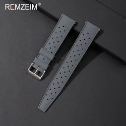 Tropical Quick Release Silicone Watch Strap - Vibrant and Versatile Design - 20mm (Grey)