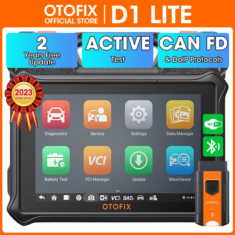 OTOFIX 블루투스 자동차 진단 도구, D1 라이트, OBD2 스캐너, 양방향 자동차 스캔 도구, 2 년 무료 업데이트 활성 테스트