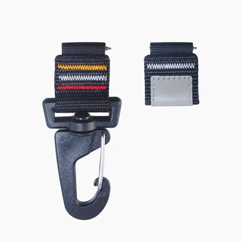 

20mm 22mm Quick Release Nylon Carabiner Key Holder Camp Buckle Hook Bag Clip converting wrist watch to a clip watch