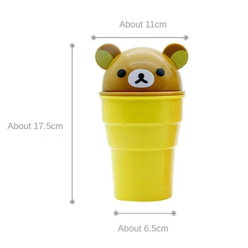Car Trash Can Cute Storage Cup For Car Cartoon Trash Cup Bear Can Storage And Sorting In The Automotive Goods car trash can