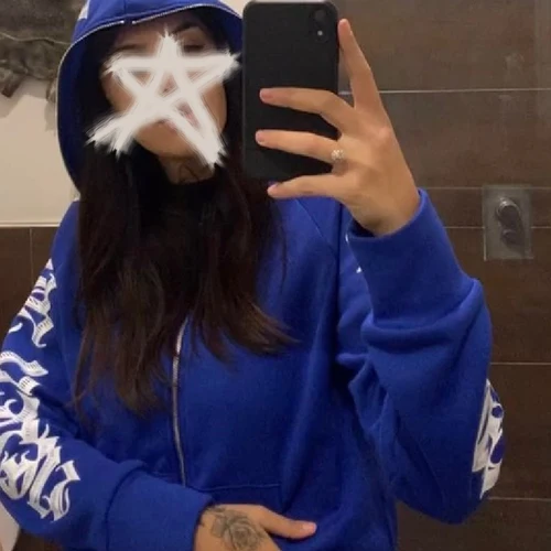 남녀공용 펑크 고딕 문자 프린트 후디, 풀 지퍼 후드 재킷, Y2k, Sudaderas Hombre, 신제품 3