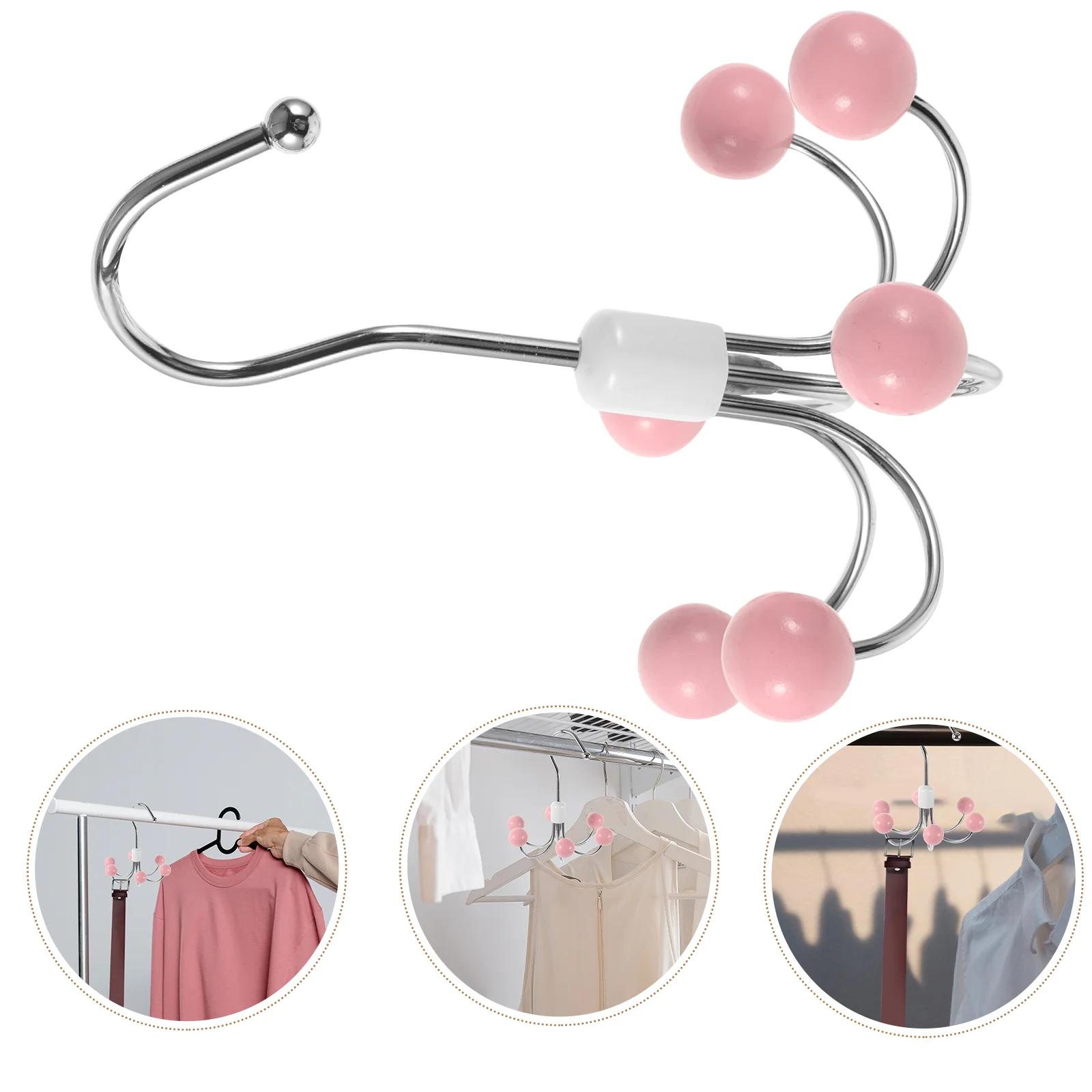 

Hook Wardrobe Storage Belt Organizer for Closet Multi Hanger Clothes Drying Rack Coat Rotation Home Garment Hooks