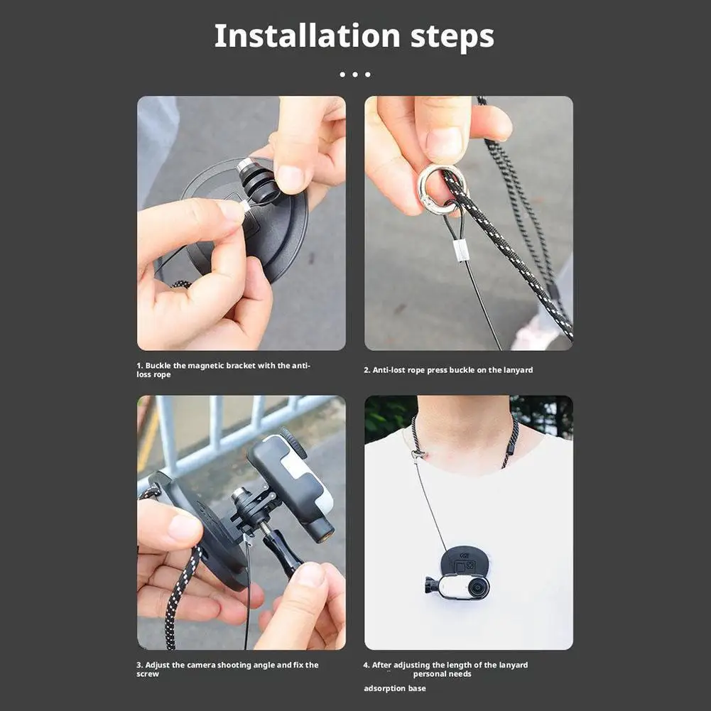Magnetic Neck Mount with Adjustable Lanyard