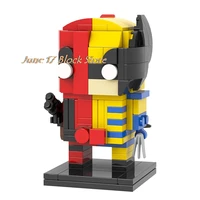 MOC Heroes Brickheadz Sci-Fi Fantasy Movie Figures Wade Wolf Man Compatible Building Blocks Toys For Children Adult Friends Gift 6