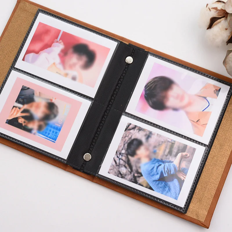 S0419231f8def404d8bc81877611e3d07D 64 Pockets 3 Inch Mini Photo Album PU Leather Cover Photo Paper Book For Fujifilm Instax Mini 11 9 8 7s 90 70 Lip lay Camera Film Mallzona