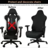 Gaming Chair Cover-Gaming Chair seat Cover 4pc/Set Gaming Chair Covers Stretchable with armrest Covers/Chair Back Covers/Chair s 3