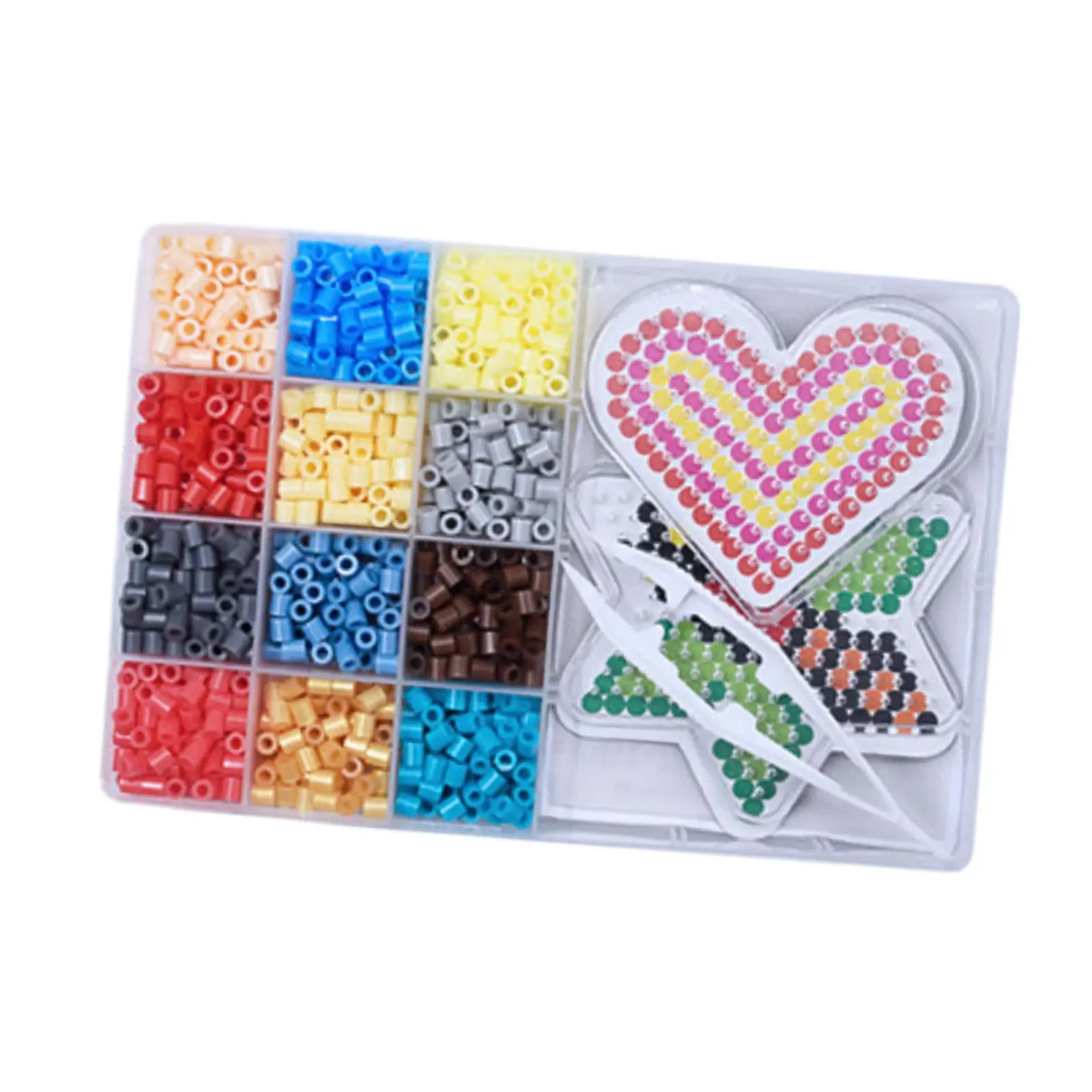 

Fuse Beads with Portable Storage Box Melty Beads Puzzle Toys Colorful Melting Beads for DIY Art Craft Kids Adults Children Gift