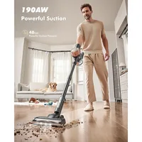 Cordless Vacuum Cleaner, 48kPA/190AW Powerful Suction, Max 60min Runtime, 4000mAh Large Battery, Anti Hair Wrap Stick Vacuum 2